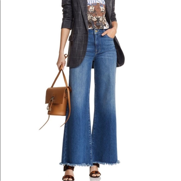 Frame Denim Le Slim Palazzo Raw After in Crossings Blue NWT...
